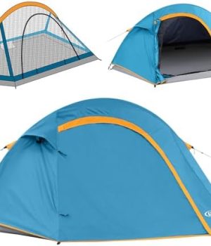 Camping Tent 4 Person, Waterproof Windproof Tent with Rainfly Easy Set up-Portable Dome Tents for Camping